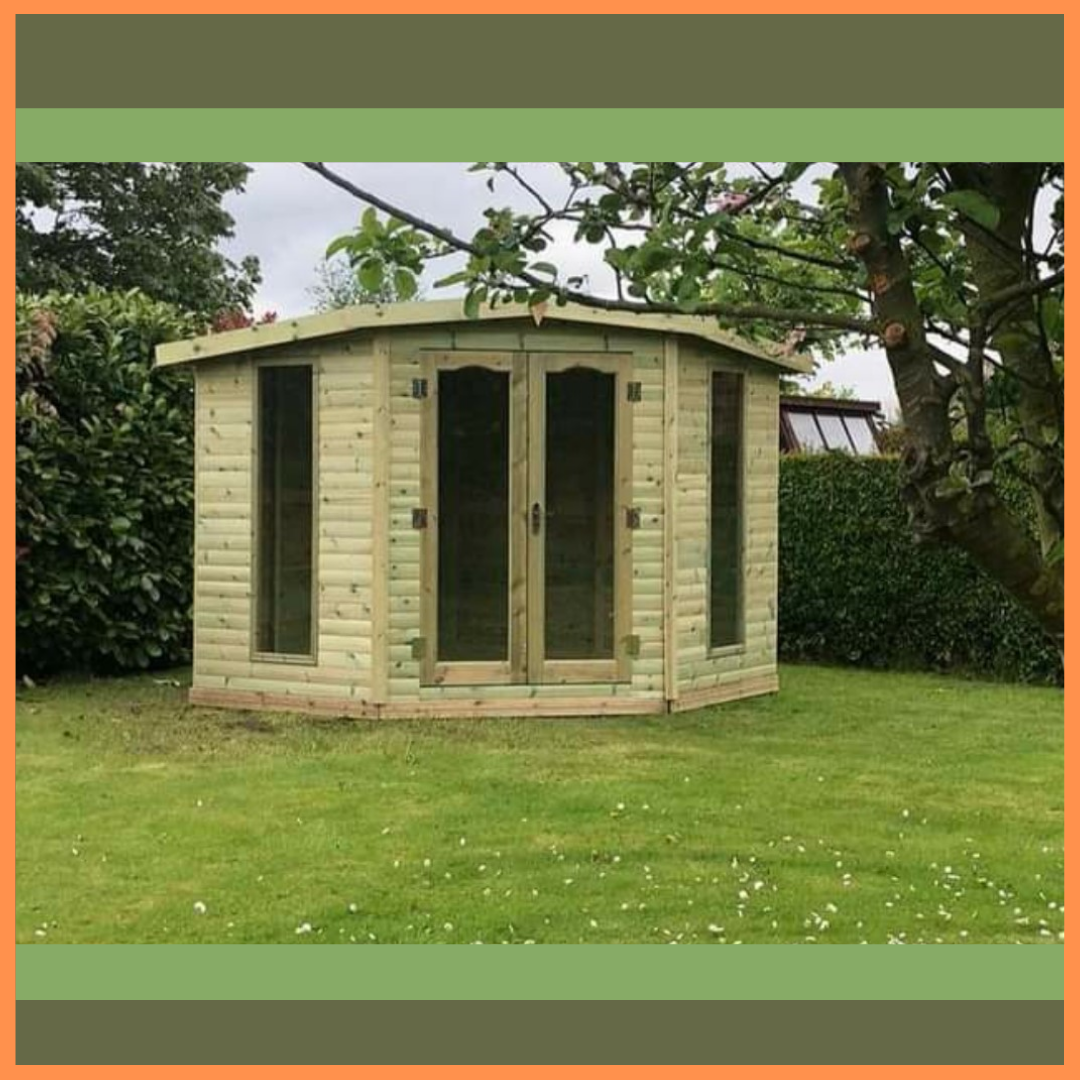 Tanalised Charlotte Corner House Summerhouse Keighley Timber & Fencing sheds www.keighleytimbersheds.co.uk