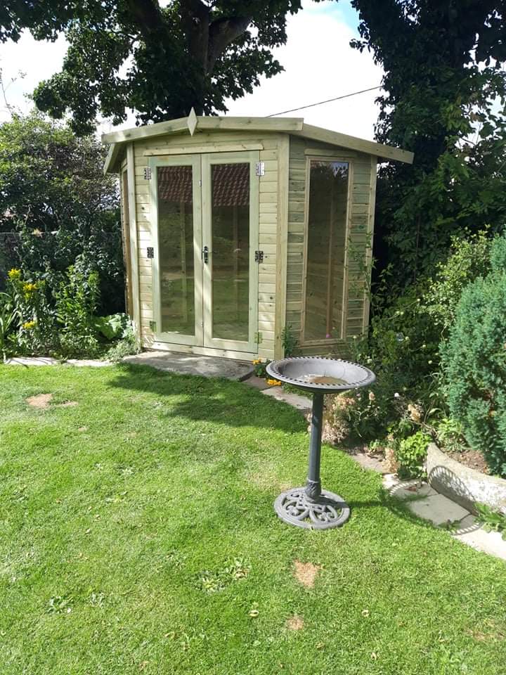 Tanalised Charlotte Corner House Summerhouse Keighley Timber & Fencing sheds www.keighleytimbersheds.co.uk