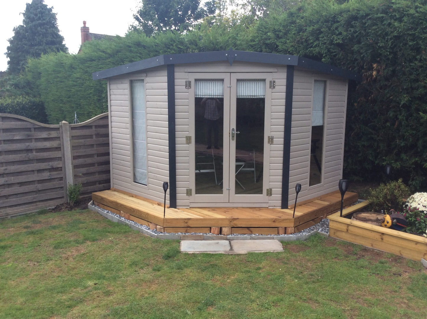 Tanalised Charlotte Corner House Summerhouse Keighley Timber & Fencing sheds www.keighleytimbersheds.co.uk