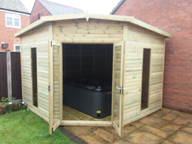 Tanalised Charlotte Corner House Summerhouse Keighley Timber & Fencing sheds www.keighleytimbersheds.co.uk