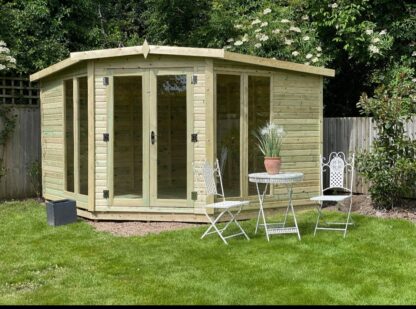 Tanalised Charlotte Corner House Summerhouse Keighley Timber & Fencing sheds www.keighleytimbersheds.co.uk