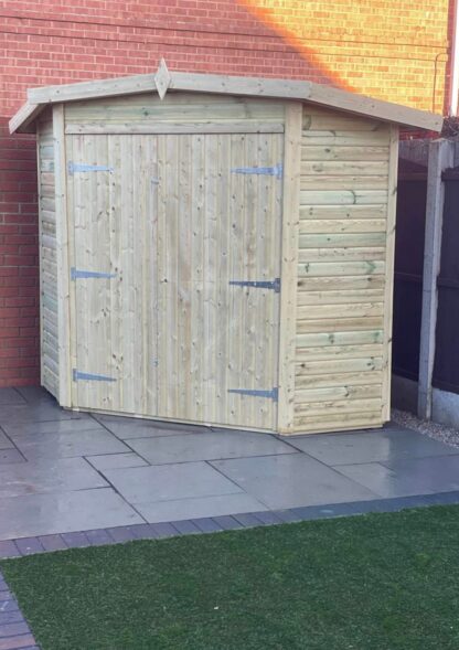 Tanalised Corner Shed Keighley Timber & Fencing sheds www.keighleytimbersheds.co.uk