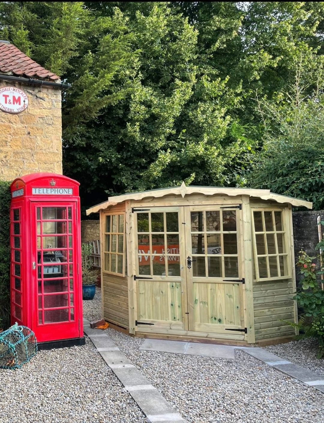 Tanalised Georgian Corner House Shed Keighley Timber & Fencing sheds www.keighleytimbersheds.co.uk