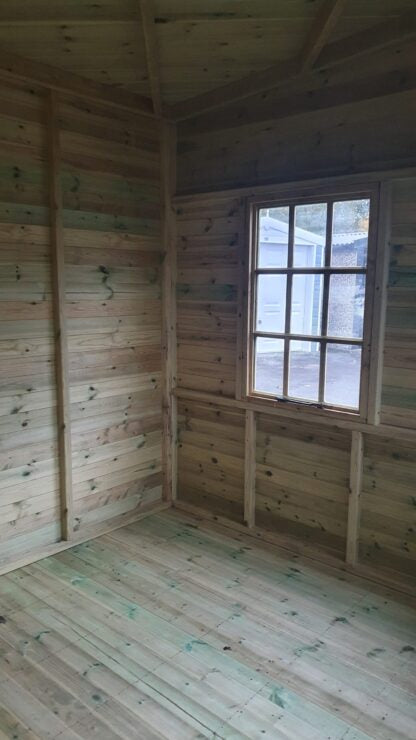 Tanalised Georgian Corner House Shed Keighley Timber & Fencing sheds www.keighleytimbersheds.co.uk