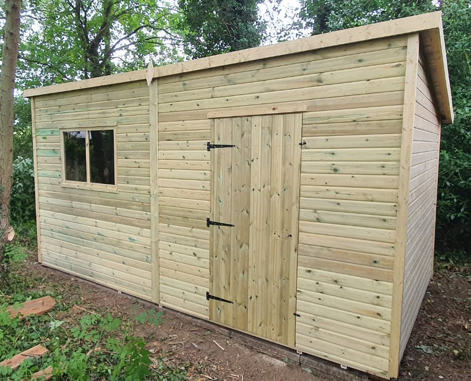Tanalised Pent Garden Shed Keighley Timber & Fencing sheds www.keighleytimbersheds.co.uk