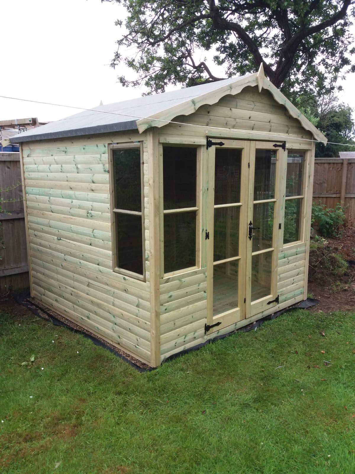 Tanalised Traditional Summerhouse Keighley Timber & Fencing sheds www.keighleytimbersheds.co.uk