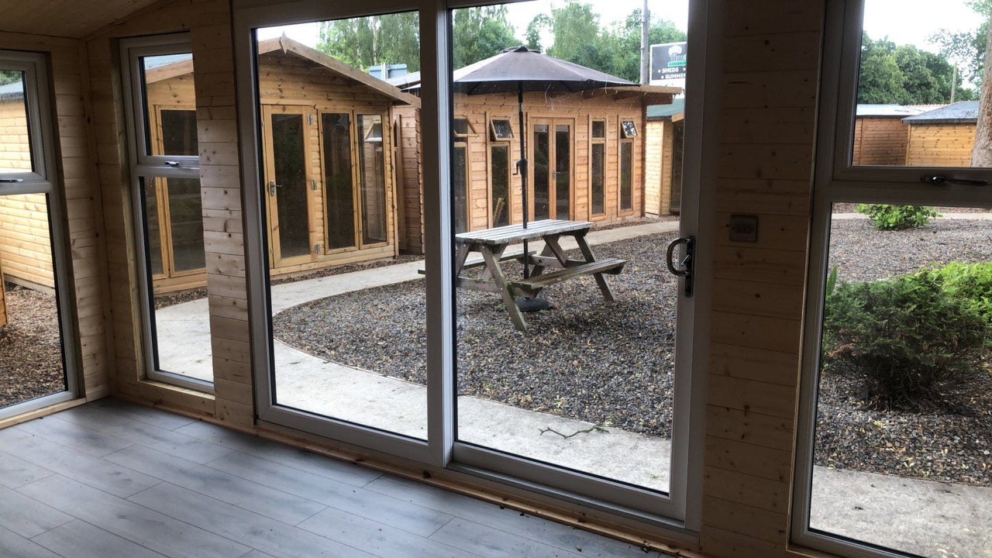 UPVC Cambridge Apex Summerhouse FULLY INSULATED