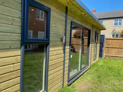 UPVC Cambridge Pent Summerhouse FULLY INSULATED