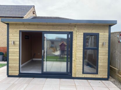 UPVC Cambridge Pent Summerhouse FULLY INSULATED