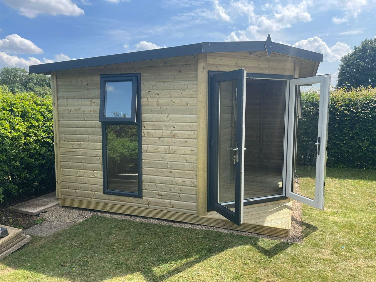 UPVC Corner Summerhouse FULLY INSULATED