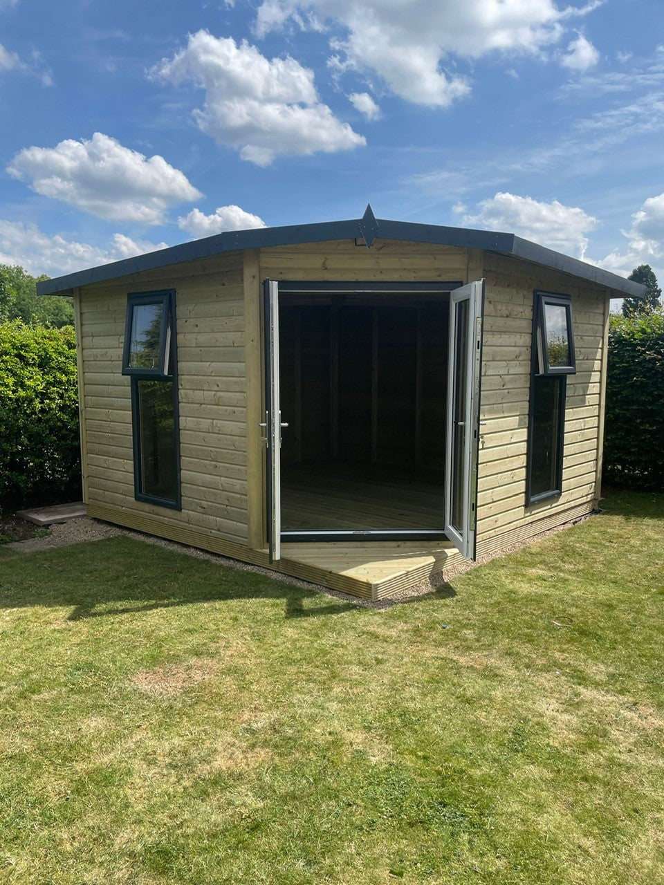 UPVC Corner Summerhouse FULLY INSULATED