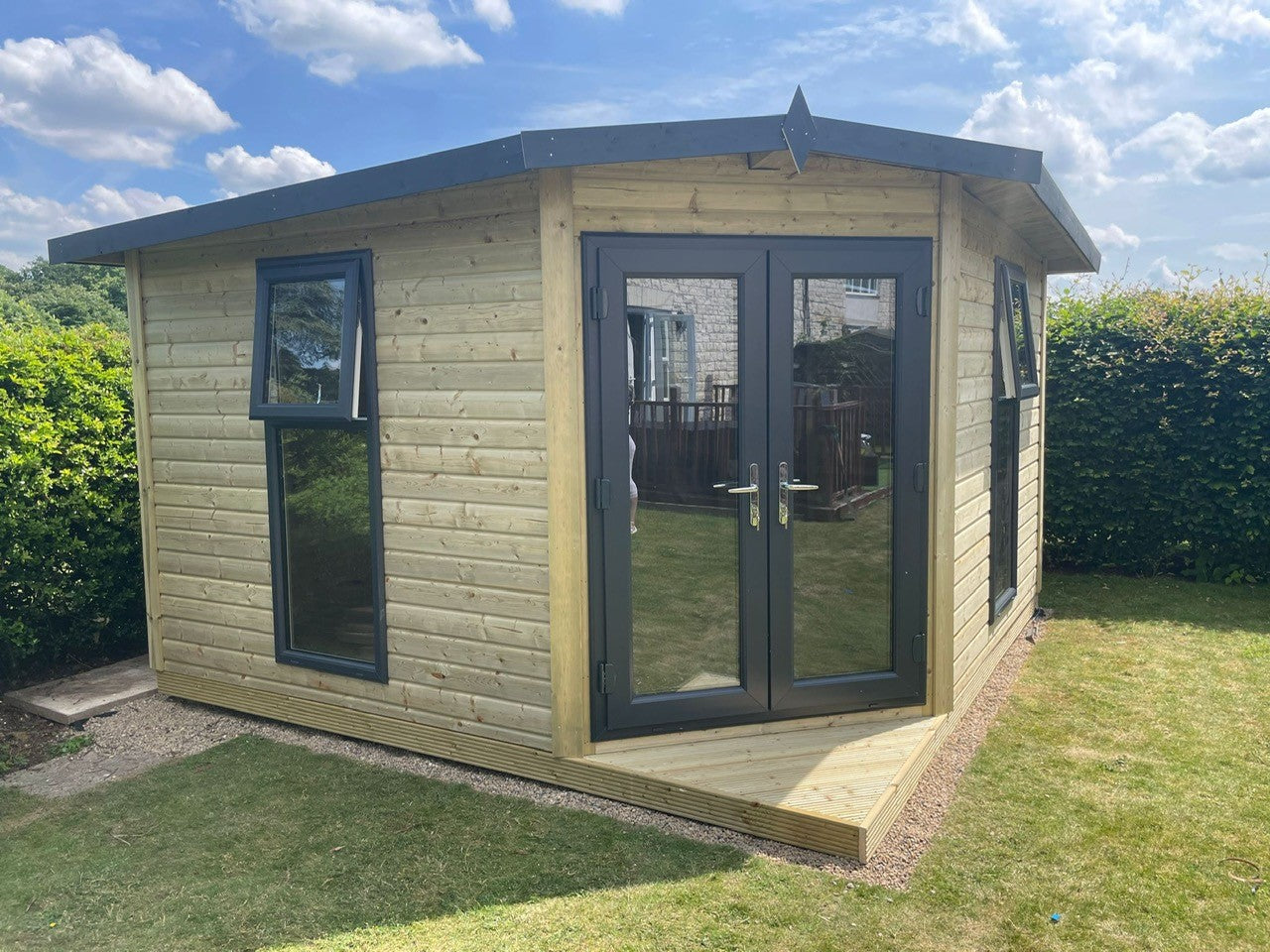 UPVC Corner Summerhouse FULLY INSULATED