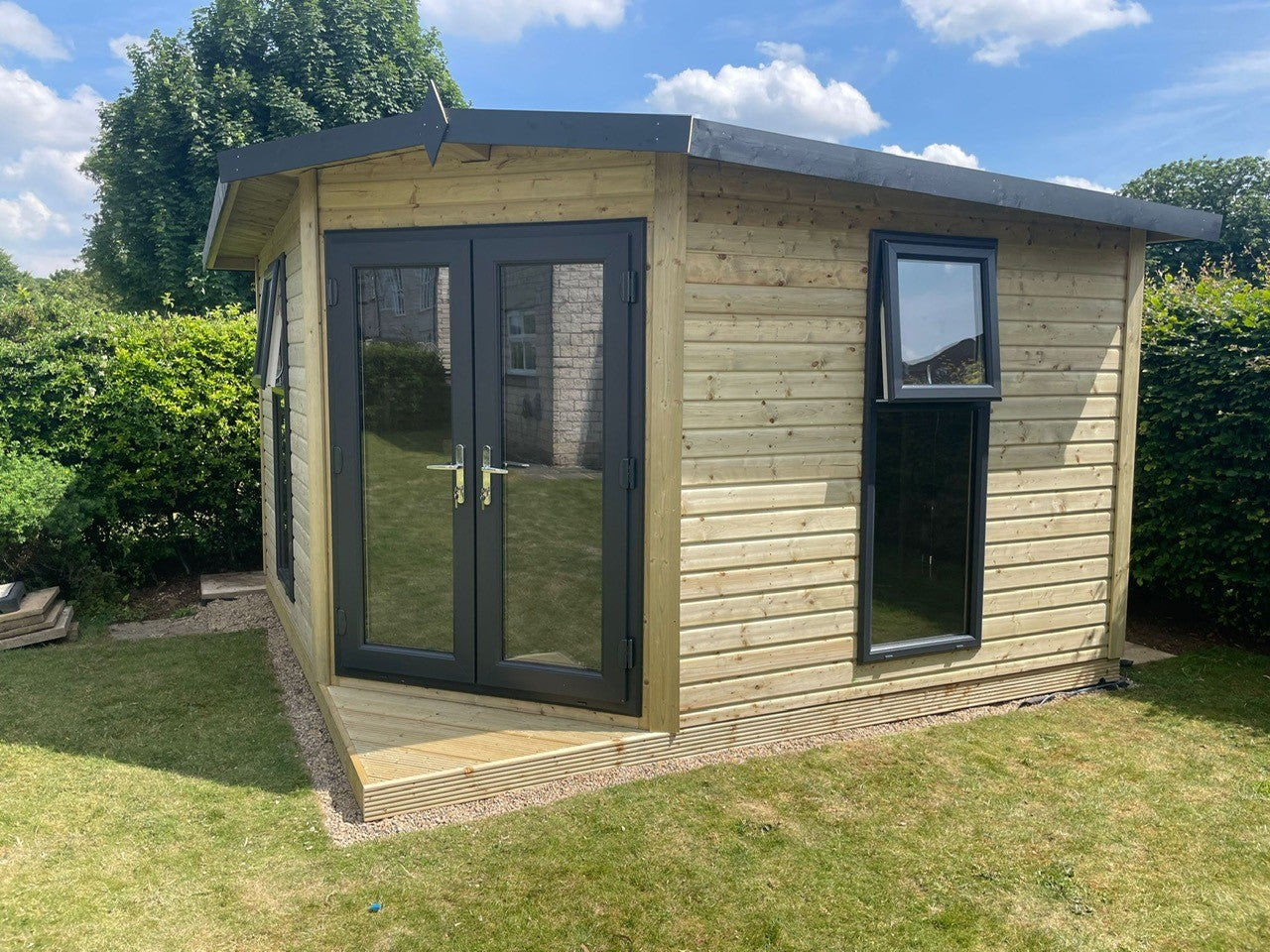 UPVC Corner Summerhouse FULLY INSULATED