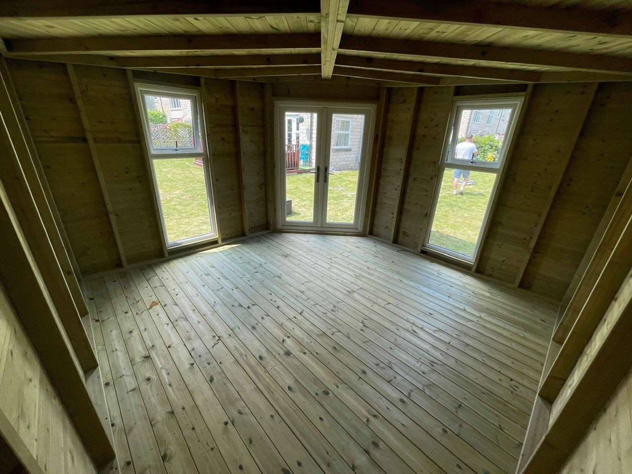 UPVC Corner Summerhouse FULLY INSULATED