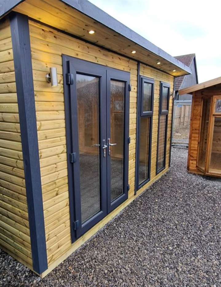 UPVC Windsor Pent Summerhouse FULLY INSULATED