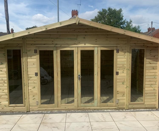 Tanalised Charlotte Bi-Fold Apex Summerhouse Keighley Timber & Fencing sheds www.keighleytimbersheds.co.uk