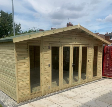 Tanalised Charlotte Bi-Fold Apex Summerhouse Keighley Timber & Fencing sheds www.keighleytimbersheds.co.uk