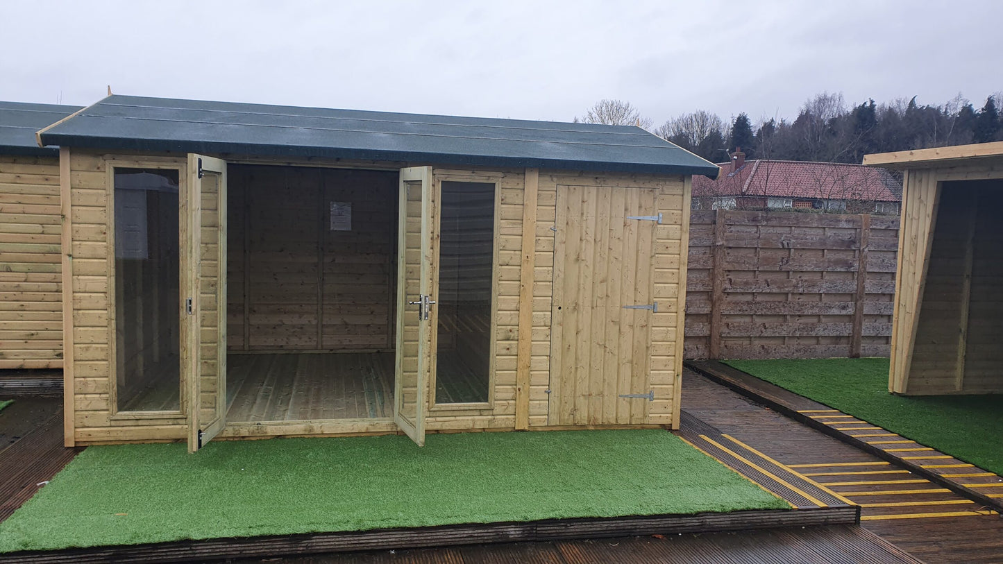 Tanalised Charlotte Combi Summerhouse Keighley Timber & Fencing sheds www.keighleytimbersheds.co.uk