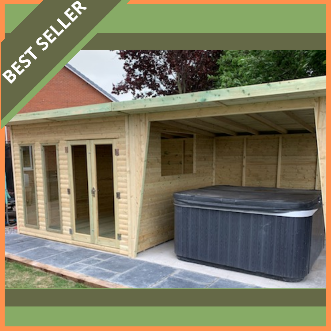 Tanalised Charlotte Hot-Tub Combi Summerhouse Keighley Timber & Fencing sheds www.keighleytimbersheds.co.uk