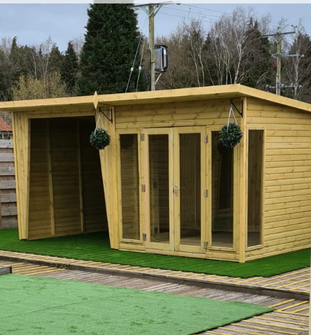 Tanalised Charlotte Hot-Tub Combi Summerhouse Keighley Timber & Fencing sheds www.keighleytimbersheds.co.uk