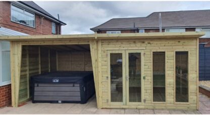 Tanalised Charlotte Hot-Tub Combi Summerhouse Keighley Timber & Fencing sheds www.keighleytimbersheds.co.uk