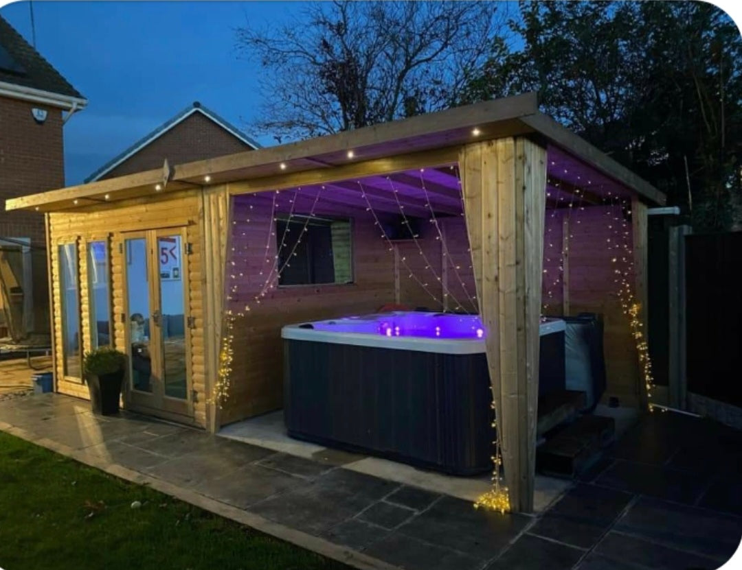 Tanalised Charlotte Hot-Tub Combi Summerhouse Keighley Timber & Fencing sheds www.keighleytimbersheds.co.uk