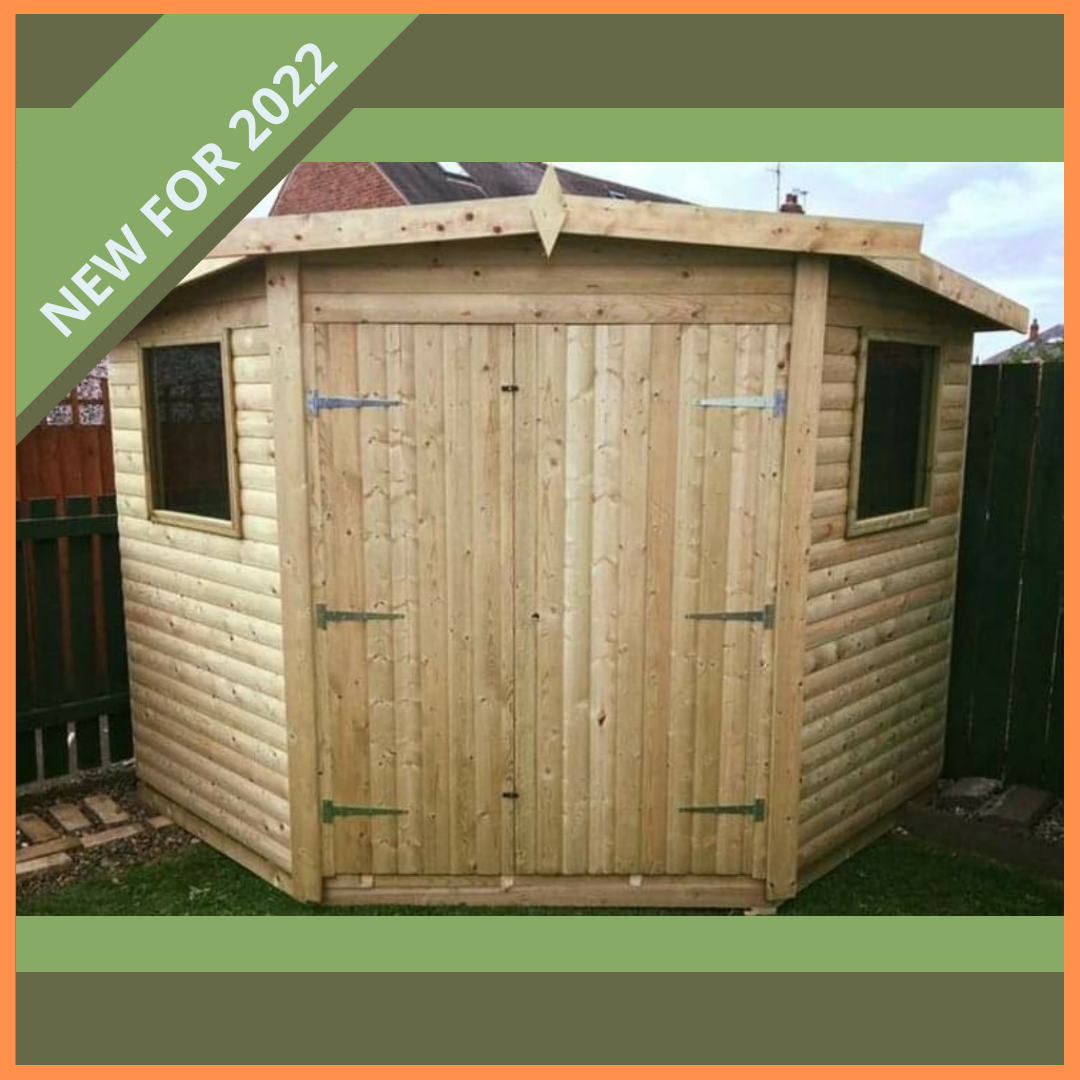 Tanalised Corner Shed Keighley Timber & Fencing sheds www.keighleytimbersheds.co.uk