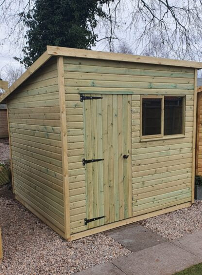 Tanalised Deluxe Pent Garden Shed Keighley Timber & Fencing sheds www.keighleytimbersheds.co.uk