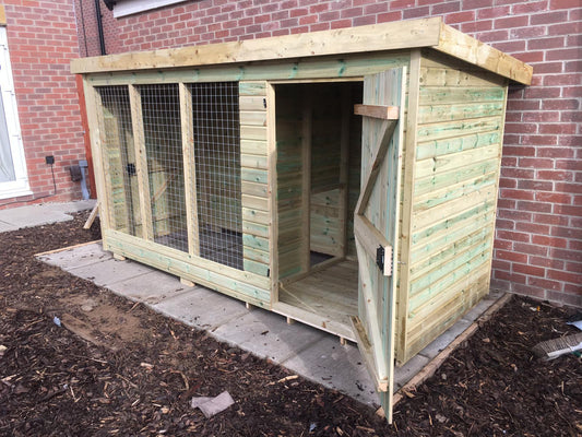 Tanalised Kennel & Run Keighley Timber & Fencing sheds www.keighleytimbersheds.co.uk