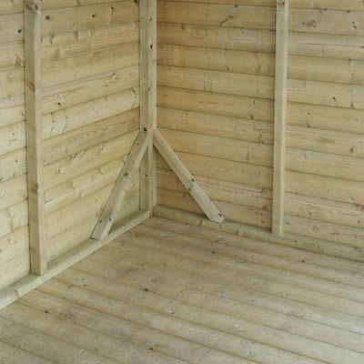 Tanalised Georgian Pent Garden Shed Keighley Timber & Fencing sheds www.keighleytimbersheds.co.uk