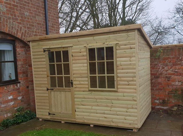 Tanalised Georgian Pent Garden Shed Keighley Timber & Fencing sheds www.keighleytimbersheds.co.uk