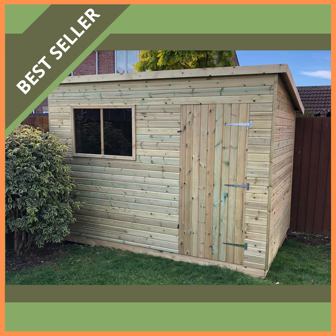 Tanalised Pent Garden Shed Keighley Timber & Fencing sheds www.keighleytimbersheds.co.uk