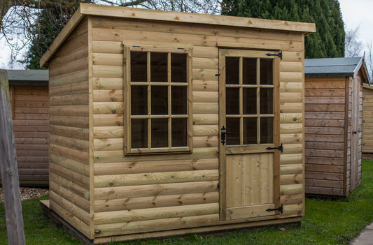 Tanalised Georgian Pent Garden Shed Keighley Timber & Fencing sheds www.keighleytimbersheds.co.uk